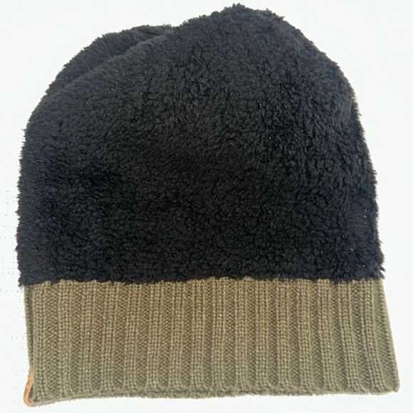 Timberland Camo Green Crochet Pattern Cable Knit Pom Pom Fleece Lined Hat main image 7